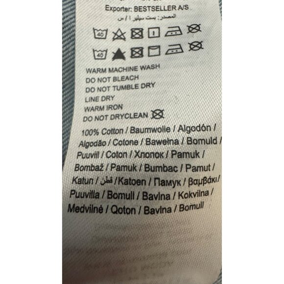 2/$30 Vero Moda Chambray Frill Dress XL 100% Cotton Light Blue - Picture 11 of 12